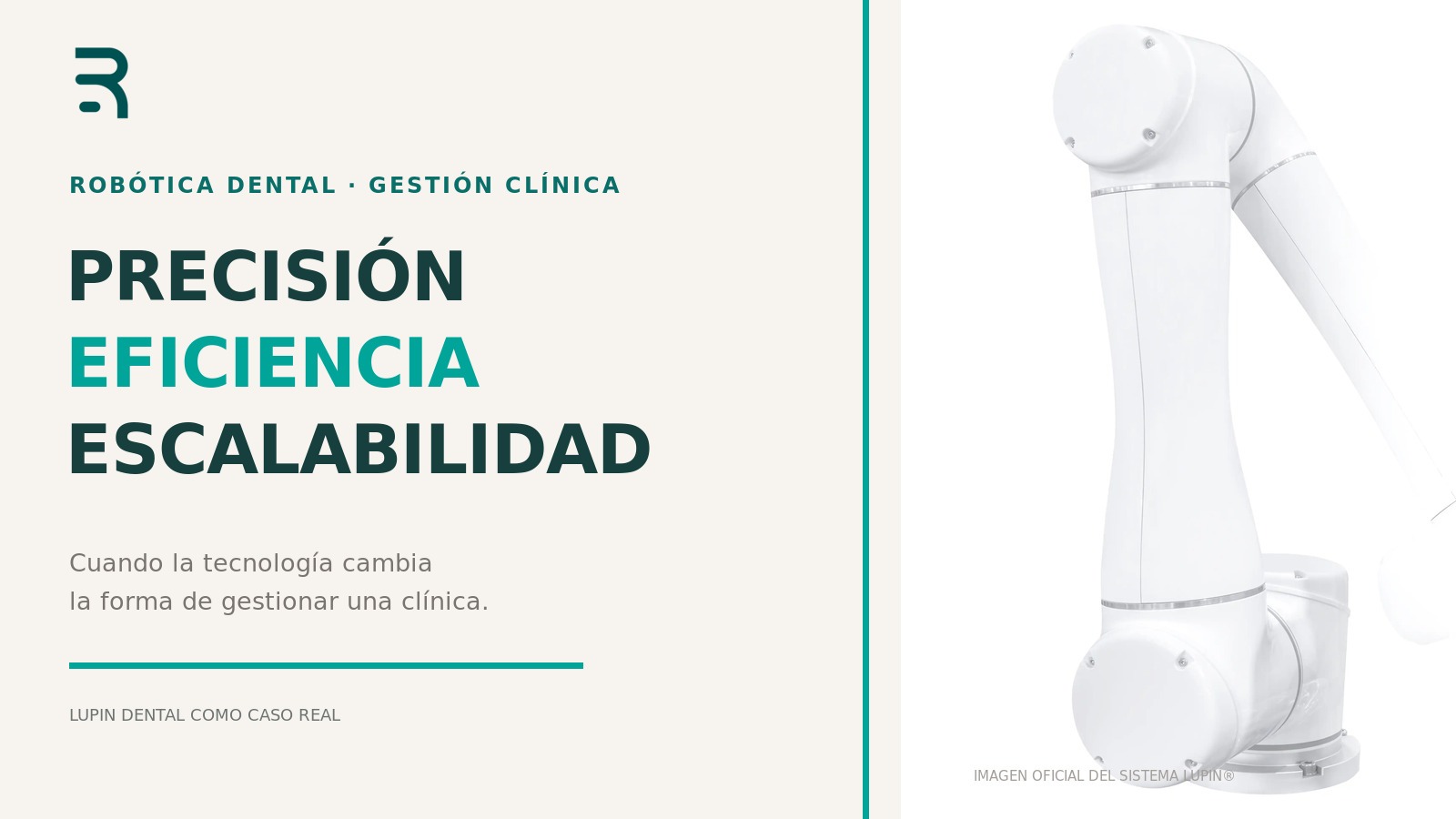 Sistema de robótica dental de Lupin Dental para preparación dental automatizada